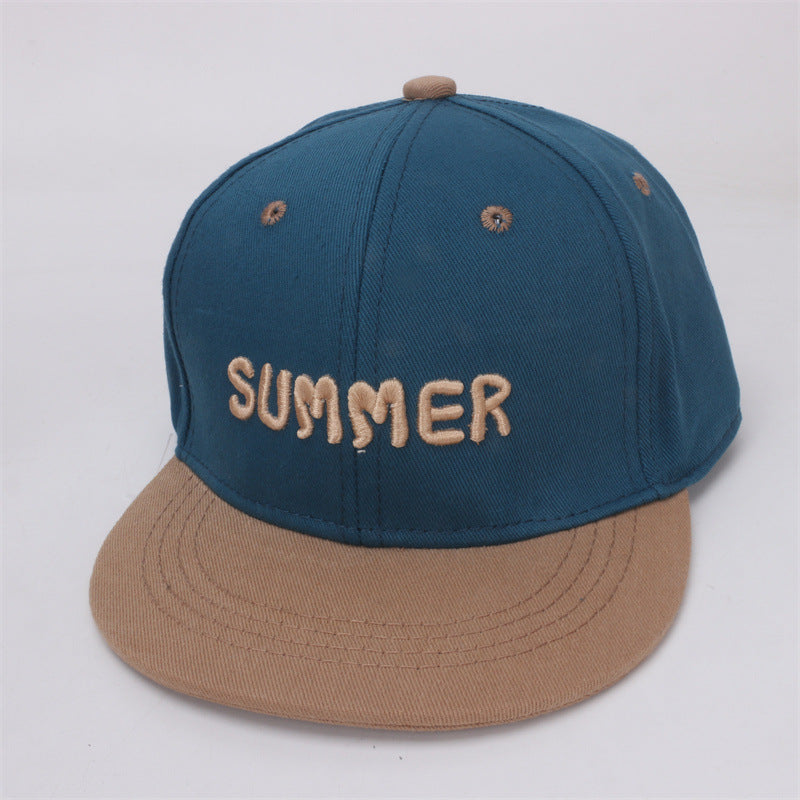 Cotton Polyester Letter Flat Edge Children's Baseball Hat