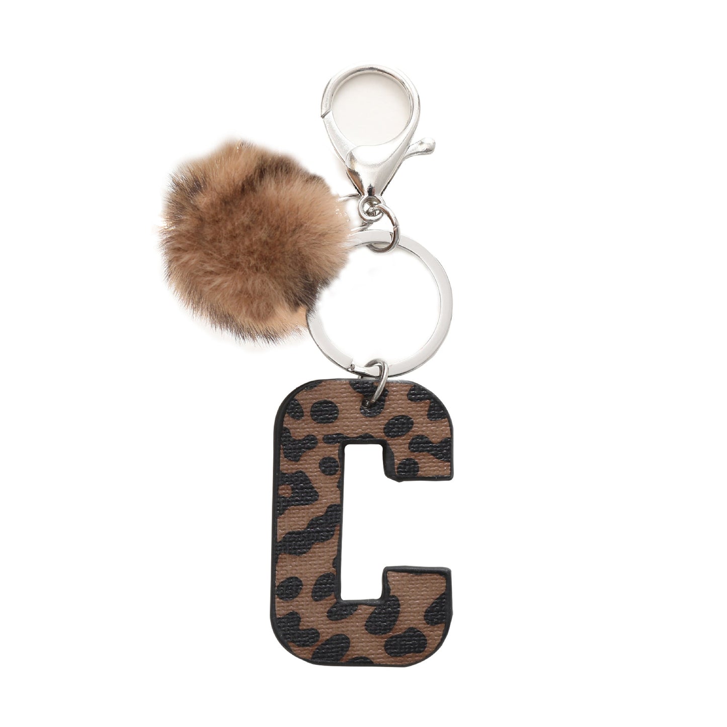 Western Cowboy Leopard Leather Keychains