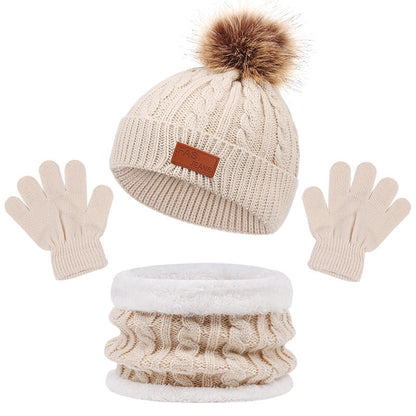 Wholesale Acrylic Variegated Children's Hats, Scarves, Gloves, Three Piece Set