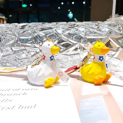 Cartoon Cute Resin Duck Keychains