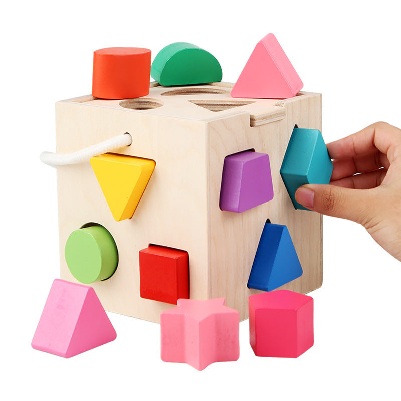 Wholesale of Thirteen Hole Wooden Intelligence Boxes for Children's Toys