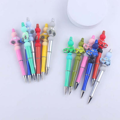 Cartoon Car Silicone Handmade Beaded Ballpoint Pen
