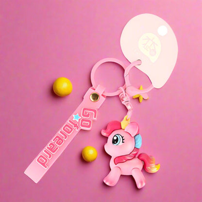 Cartoon Pony PVC Soft Keychain