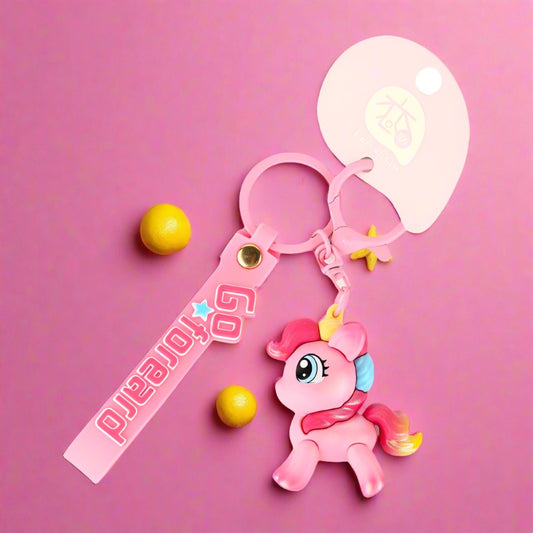 Cartoon Pony PVC Soft Keychain