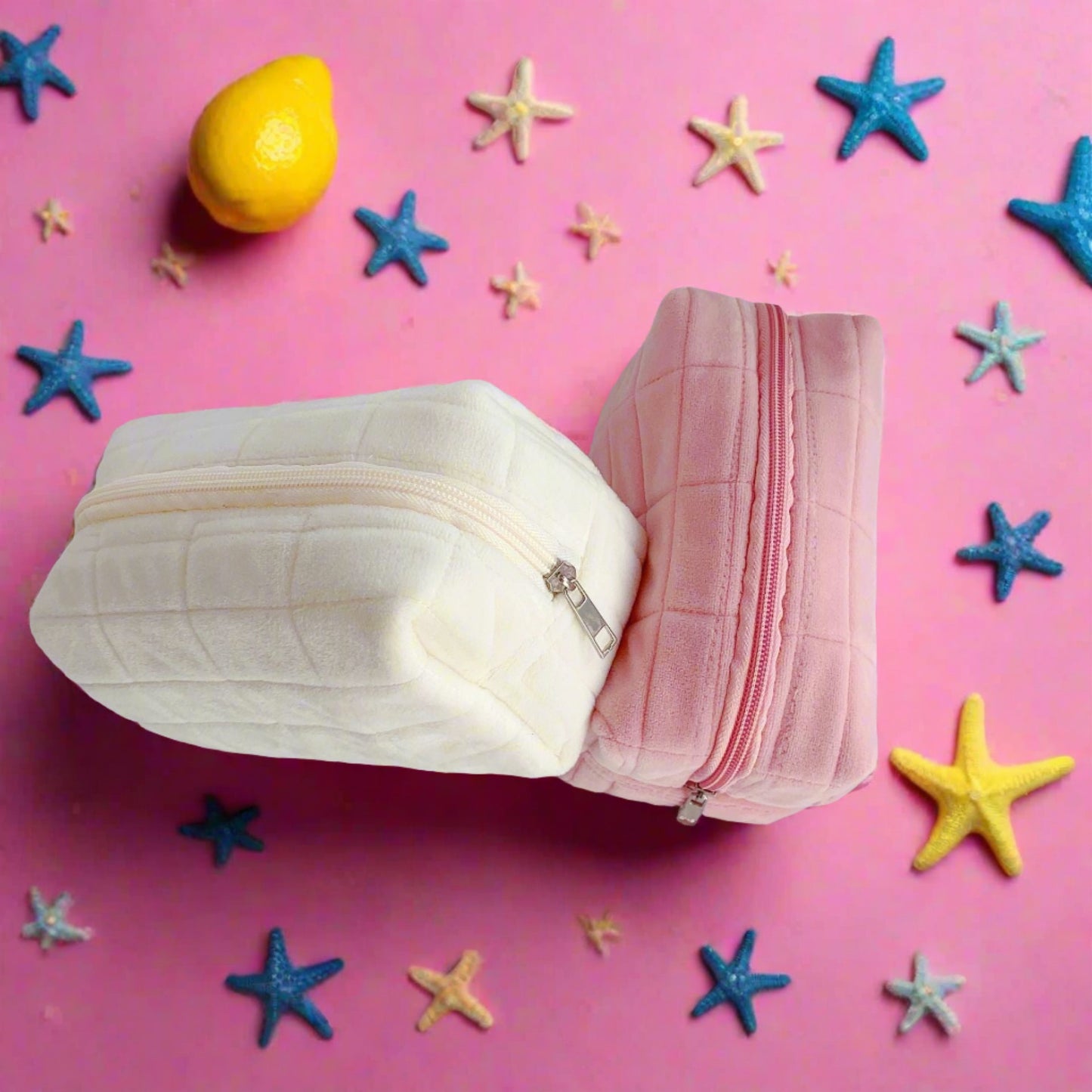 Short Velvet Canvas Pencil Case