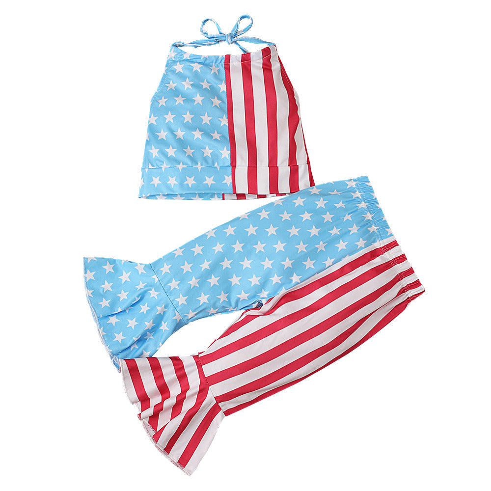 Independence Day Camisole Flare Trousers Two Piece
