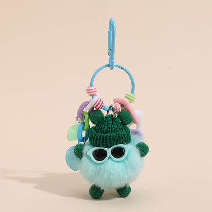 Colorful Cute Fur Ball Cartoons Metal Keychain