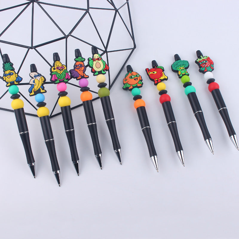 Beaded PENS Cartoon Fruit Series Silicone Handmade Beaded
