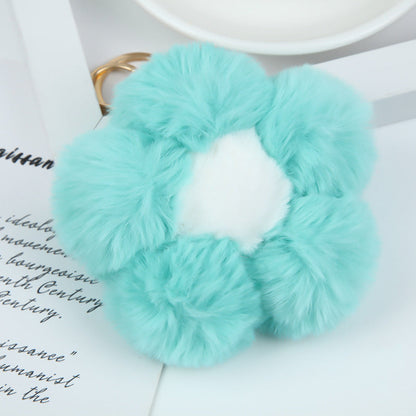 Flower Ball Plush Small Flower Keychain
