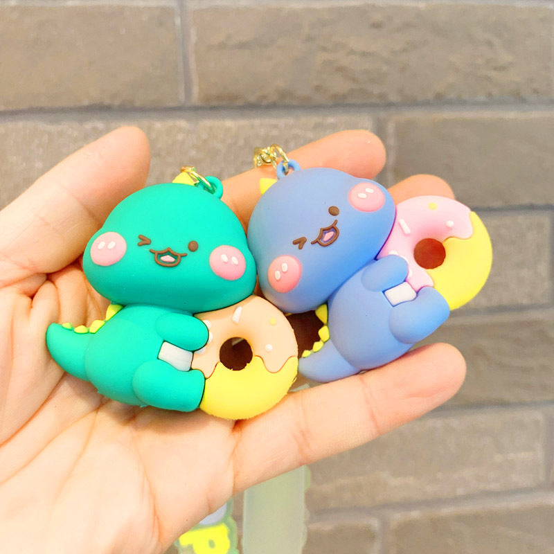 Cartoon Cute Dinosaur Silicone Keychain