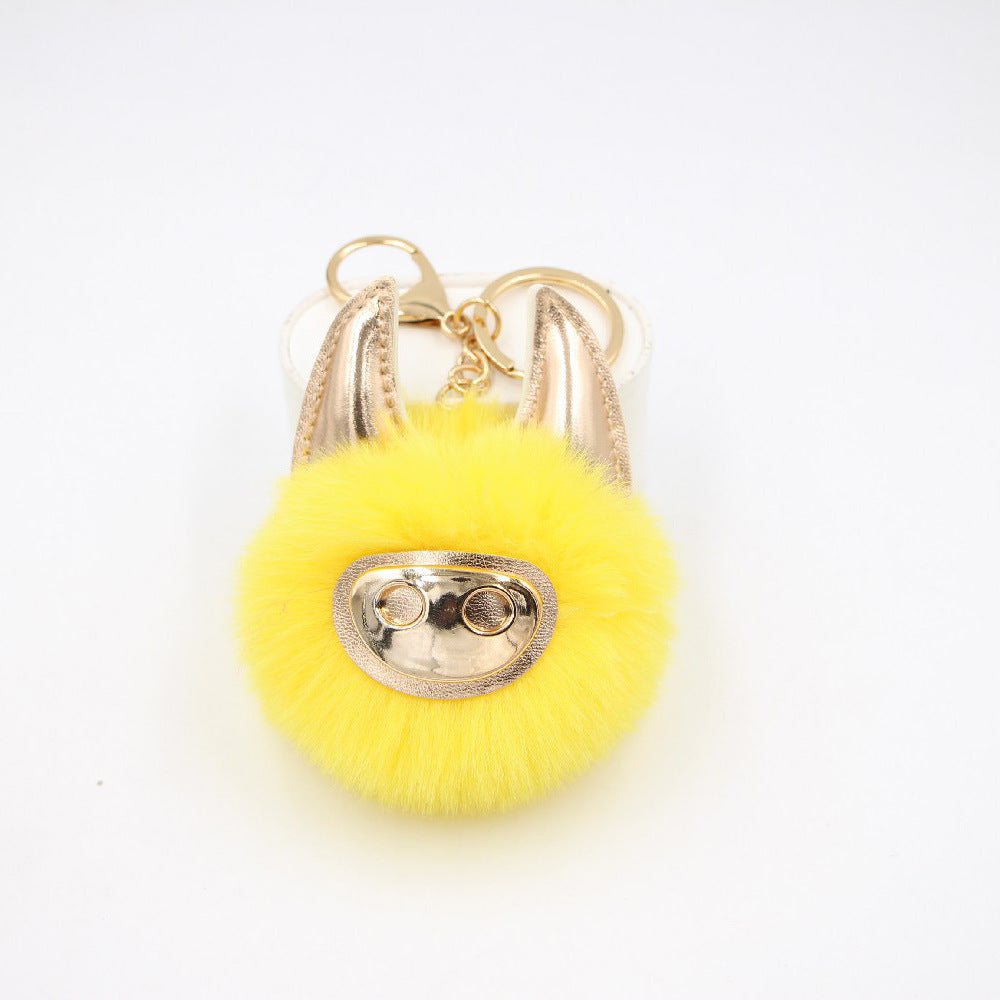 Shiny Cute Pig Plush Ball Bag Accessories Pendant