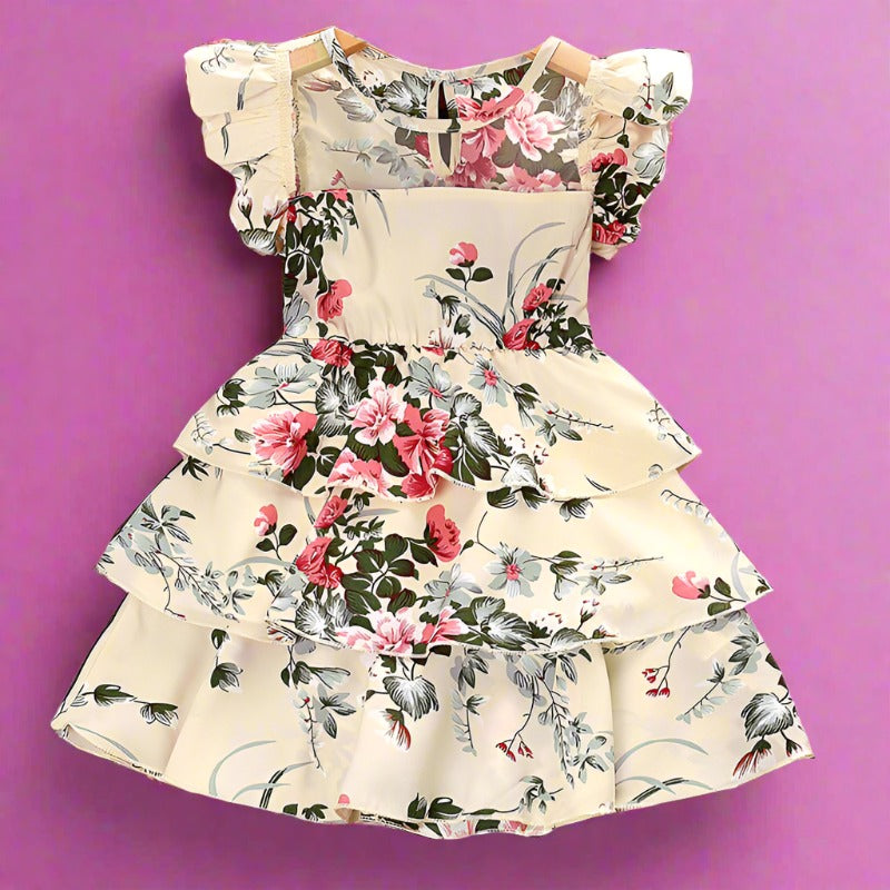 Vintage Mesh Girls Dress Polyester Baby Clothes