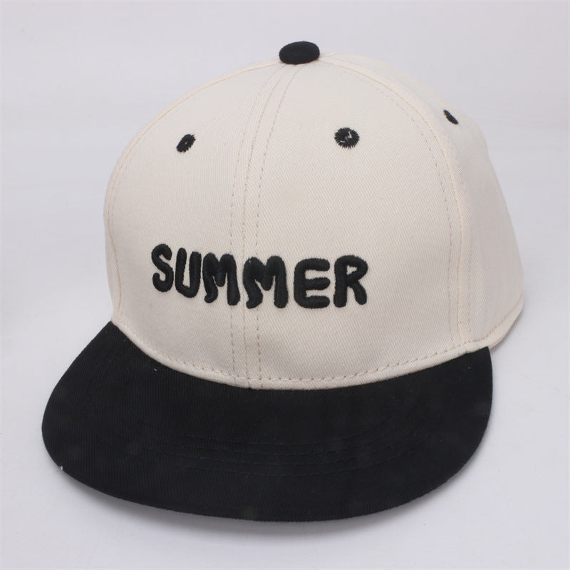 Cotton Polyester Letter Flat Edge Children's Baseball Hat