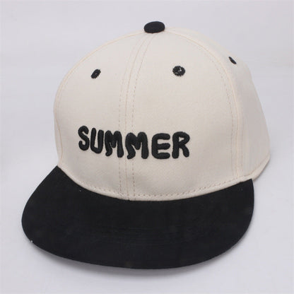 Cotton Polyester Letter Flat Edge Children's Baseball Hat