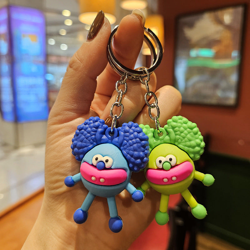 Cartoon Monster PVC Soft Glue Keychains Cute Keychain