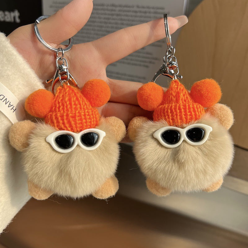 Cartoon Doll Plush Ball Keychain