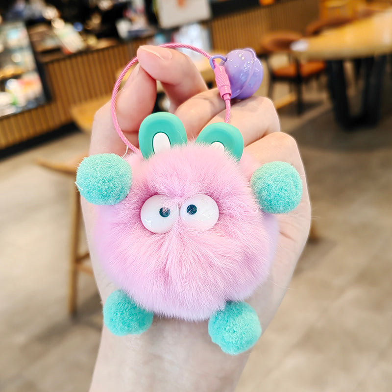 Cute Elf Plush Ball Keychains