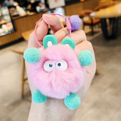 Cute Elf Plush Ball Keychains