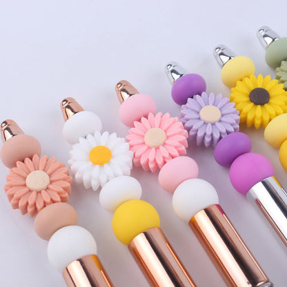 Beadable Pens Handmade Daisy Silicone Beaded Ballpoint Pen