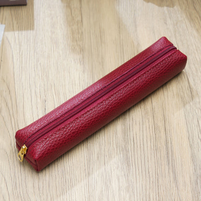 Mini Cowhide Candy Color Pencil Case