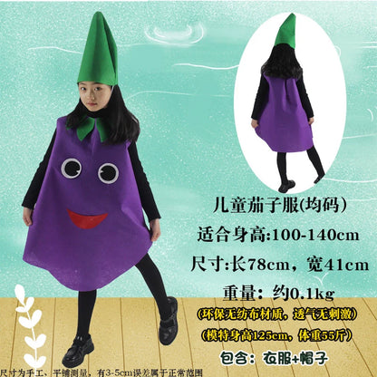 Children's Fruit and Vegetable Costume Environmental-Friendly