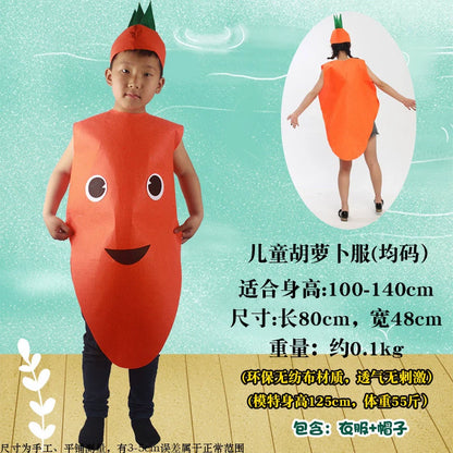 Children's Fruit and Vegetable Costume Environmental-Friendly