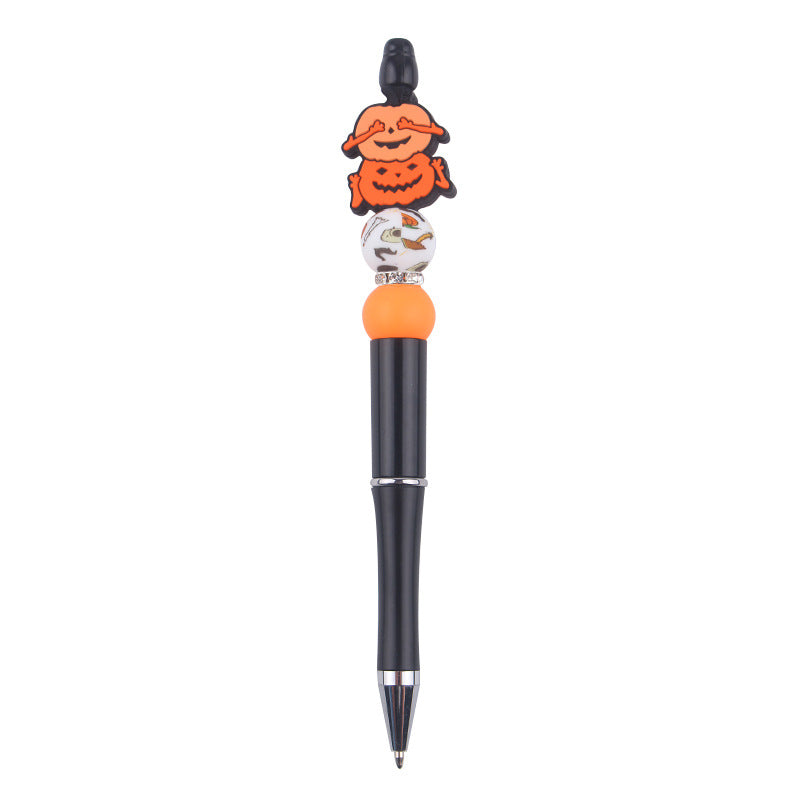 Beaded Pens DIY Handmade Cartoon Halloween Silicone Teether