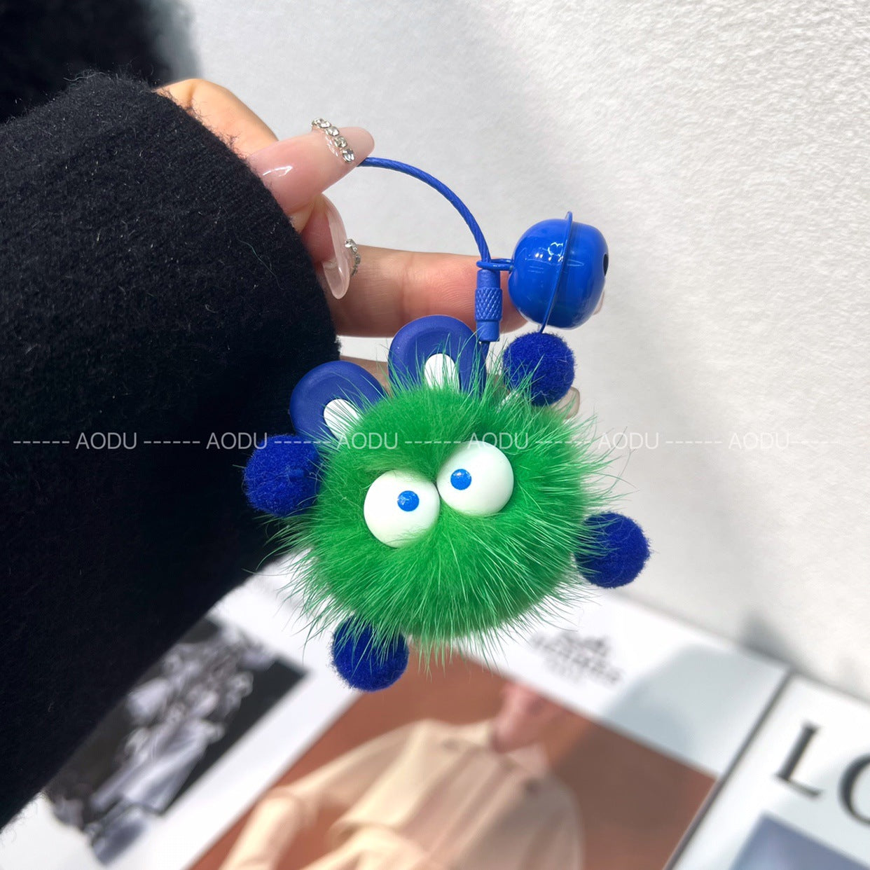 Cute Little Briquettes Pendant Plush Keychain