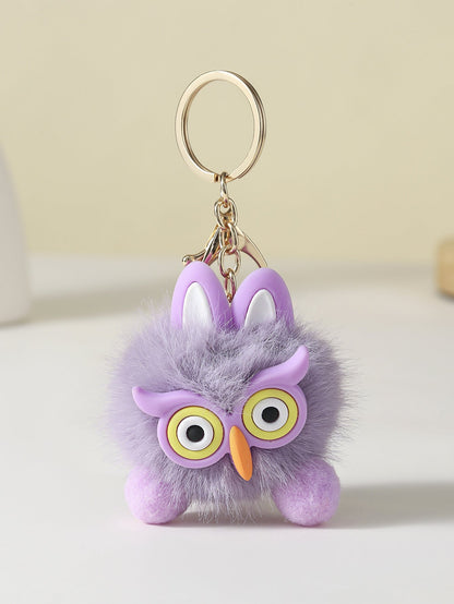 Cartoon Plush Owl Keychain Creative Keychain Cute Keychain