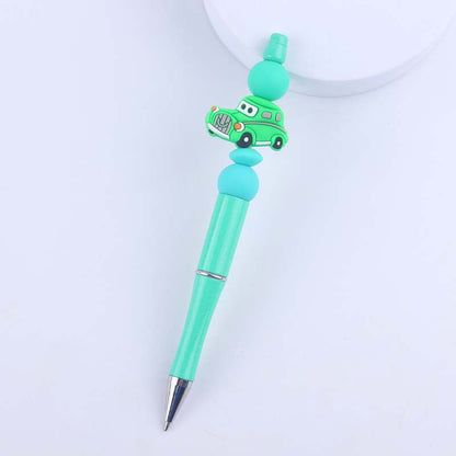 Cartoon Car Silicone Handmade Beaded Ballpoint Pen