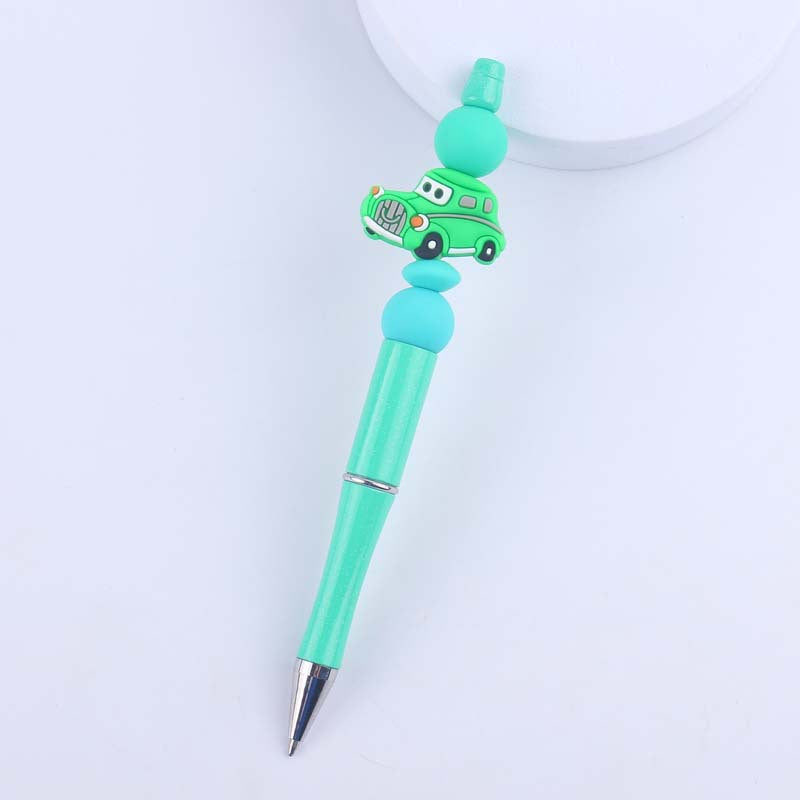Cartoon Car Silicone Handmade Beaded Ballpoint Pen