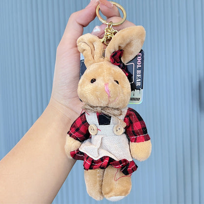 Rabbit Bear Plush Keychains