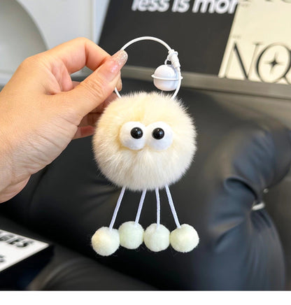 Colorful Plush Pom Keychain
