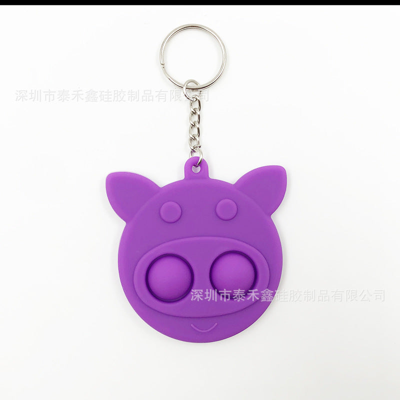 Silicone Rodent Killer Keychain Finger Bubble Music Toys