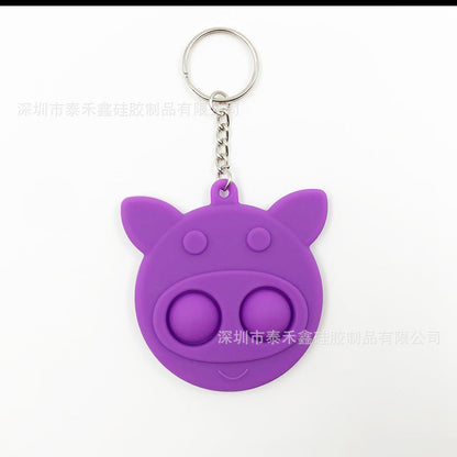 Silicone Rodent Killer Keychain Finger Bubble Music Toys