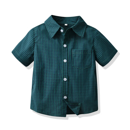 Boys and Gentlemen's Cotton Bow Shirt and Suspender Suit