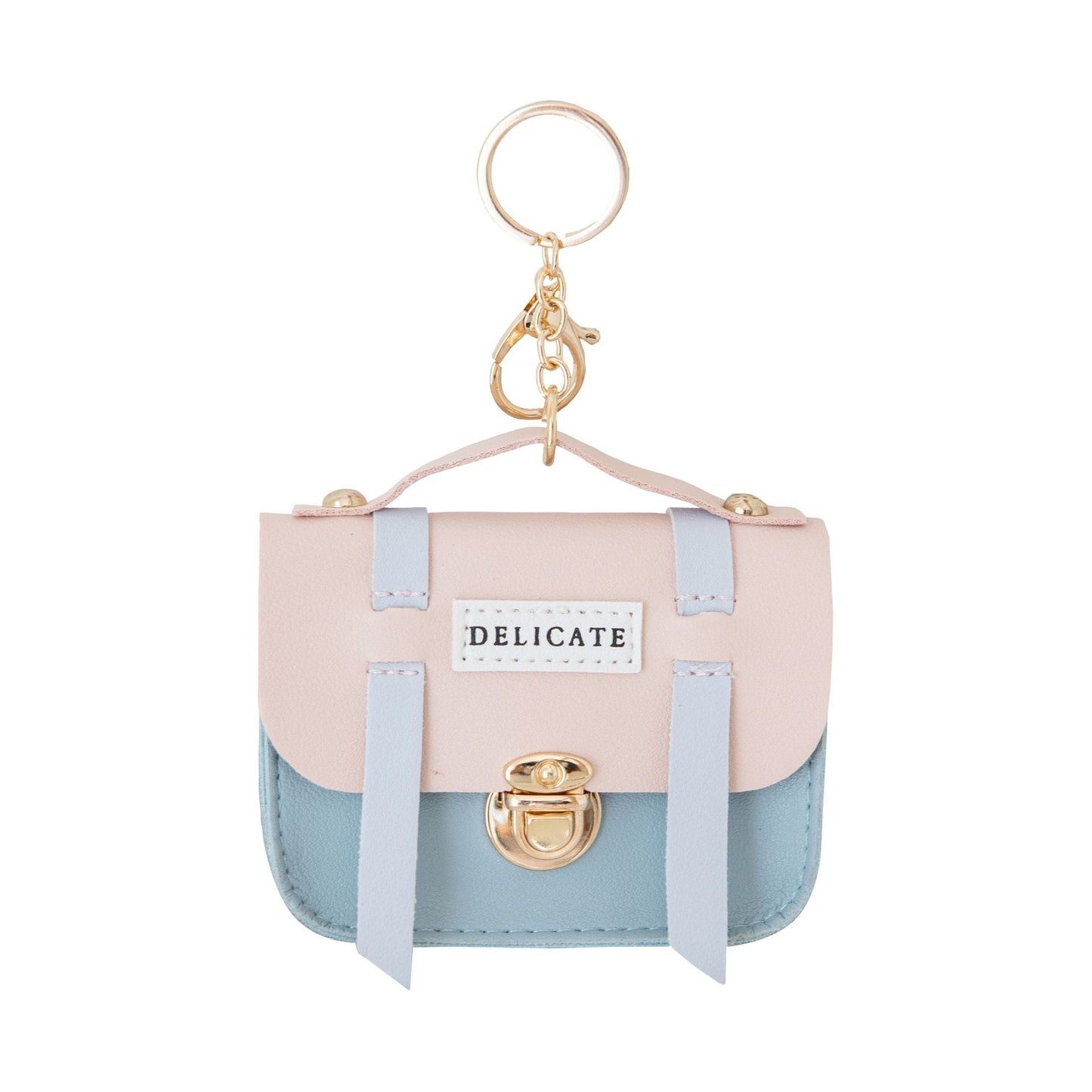 Cute Creative Mini Compact Lock Coin Bag Keychain