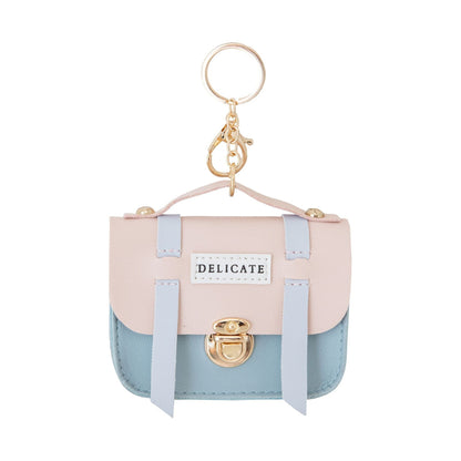 Cute Creative Mini Compact Lock Coin Bag Keychain
