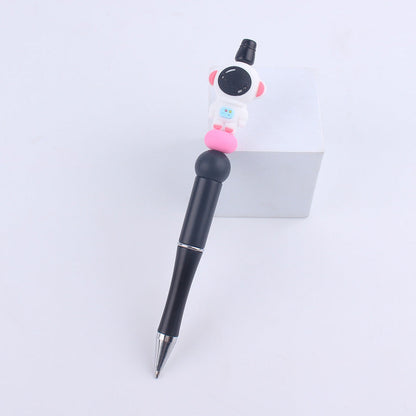 Handmade Bead Pen Cartoon Rocket Astronaut Silicone Ballpoint