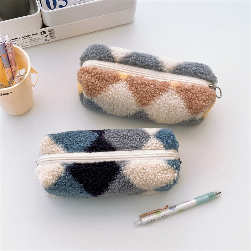 Plush Large Capacity Storage Pencil Bag