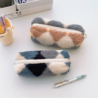 Plush Large Capacity Storage Pencil Bag