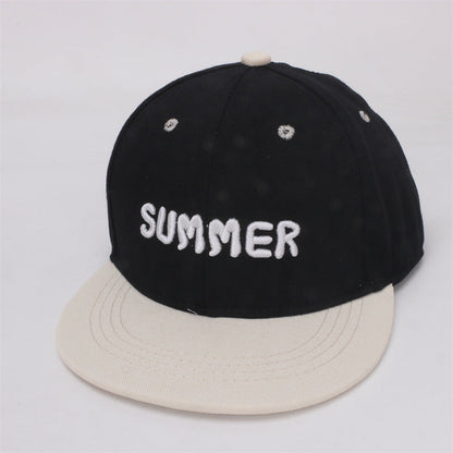 Cotton Polyester Letter Flat Edge Children's Baseball Hat