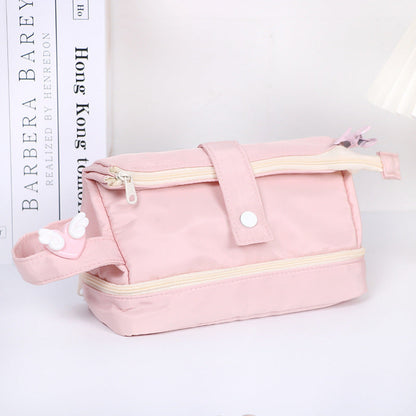 Large Capacity Color Matching Woven Pencil Case