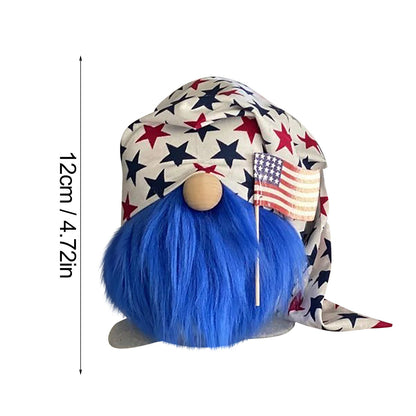 Fabric Independence Day Striped Five Star Faceless Doll