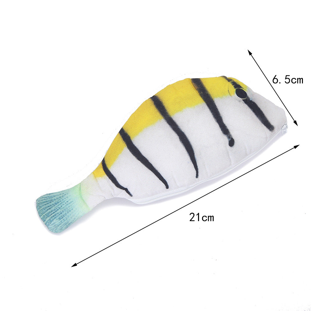 Leather Imitation Fish Pencil Case