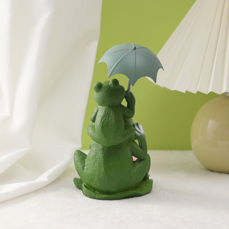 Frog Umbrella Resin Ornaments for Couples