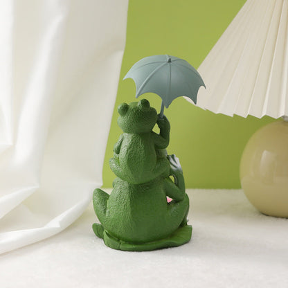 Frog Umbrella Resin Ornaments for Couples