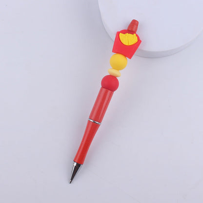 Cartoon Fruit Silicone Color Plastic Beadable Pens