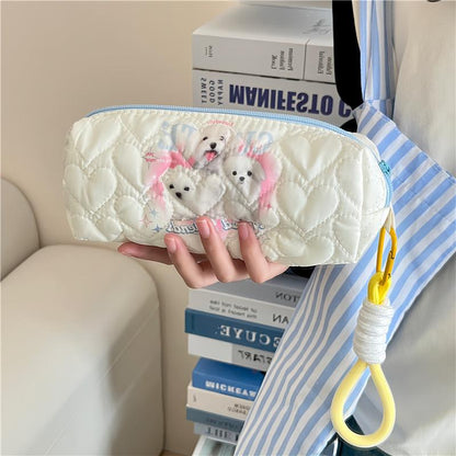Large Capacity Printed Simple Polyester Pencil Case