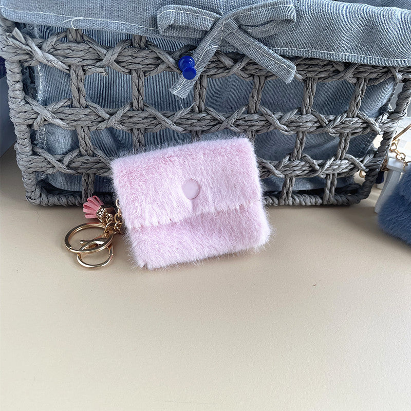 Mini Plush Coin Wallet Keychain